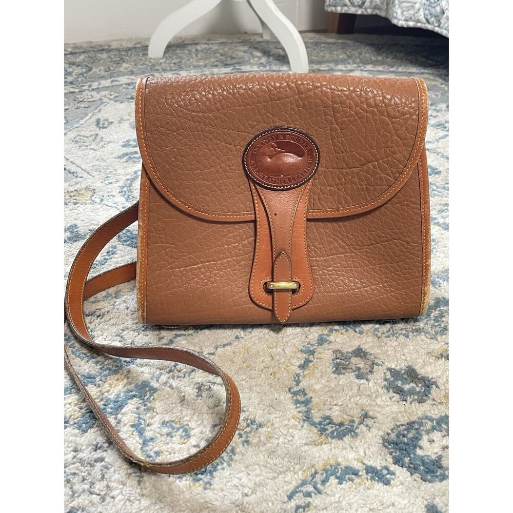 Dooney & Bourke All Weather Leather Crossbody Bag Vintage Brown AWL Duck Purse